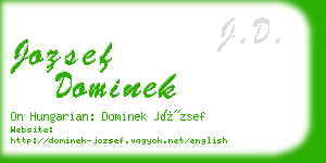 jozsef dominek business card